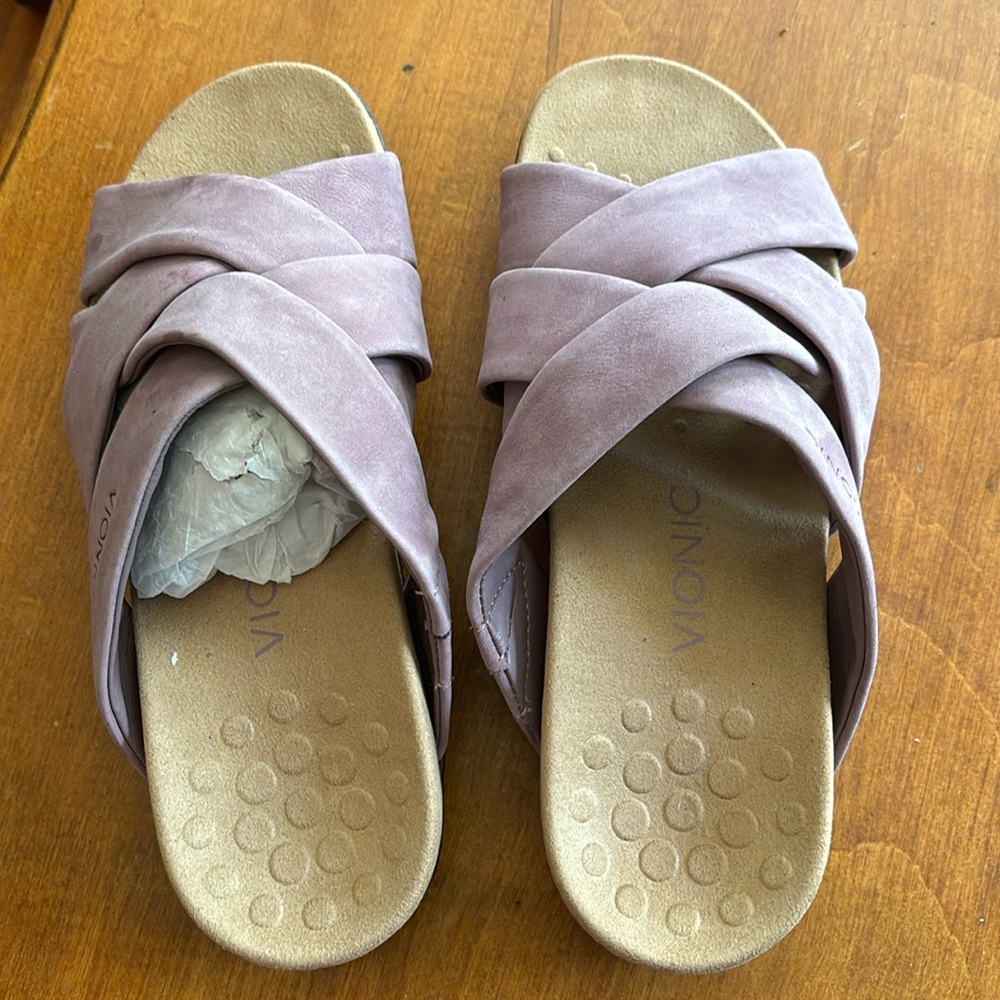 Vionic Juno Womens Size 8 Purple Casual Slipper Flip Flop Slide  Sandals NEW